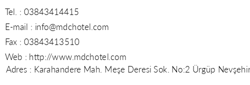 Mdc Hotel telefon numaralar, faks, e-mail, posta adresi ve iletiim bilgileri